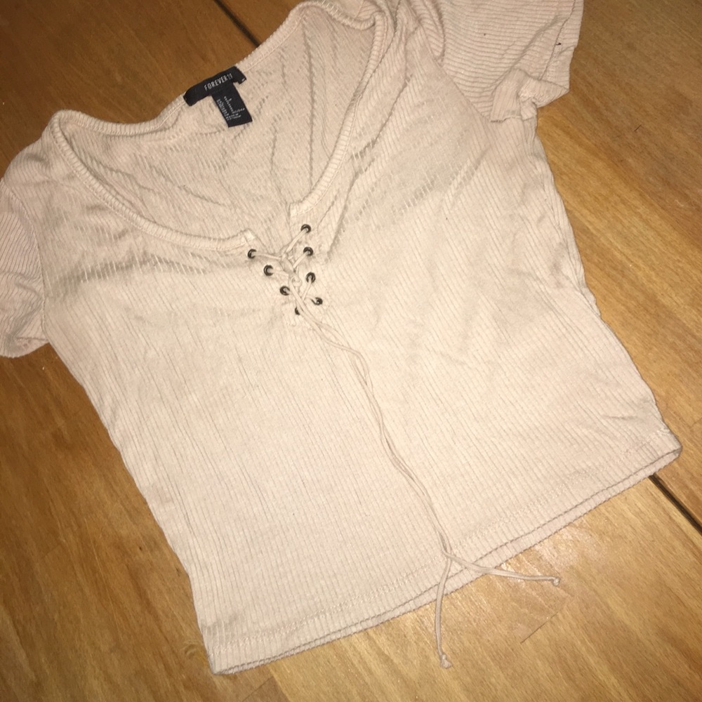Beige crop top